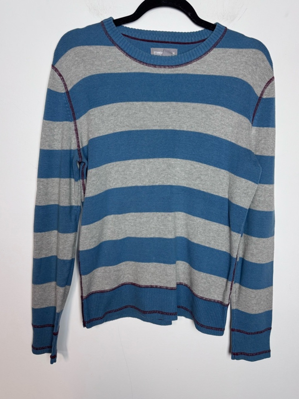 Standard cloth blue grey stripe sweater